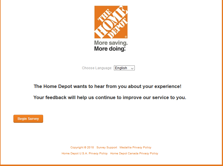 Home Depot Survey