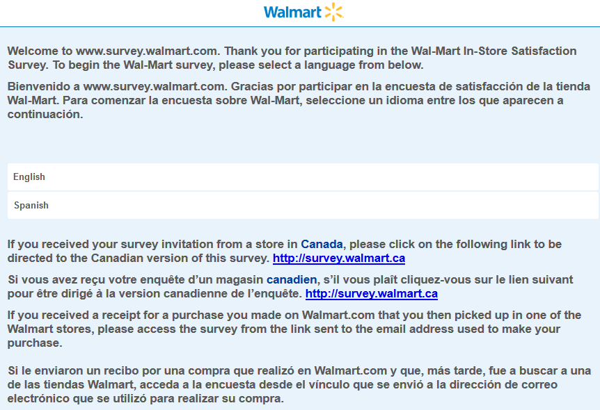 Walmart Survey