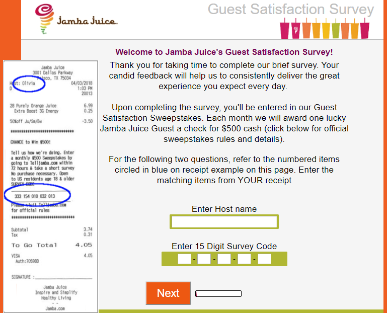 Jamba Juice Survey