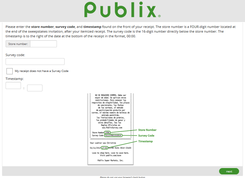 Publix Survey