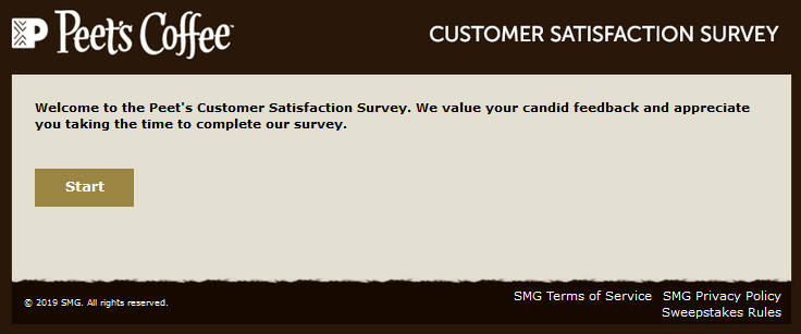 peets coffee survey