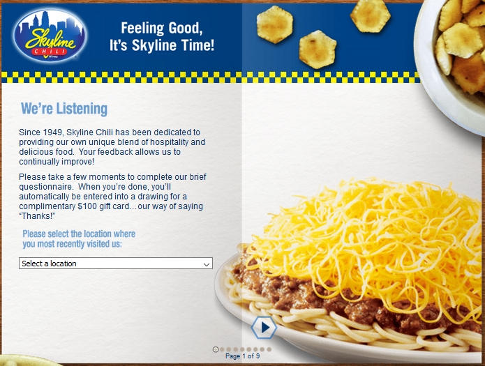 skyline chili survey